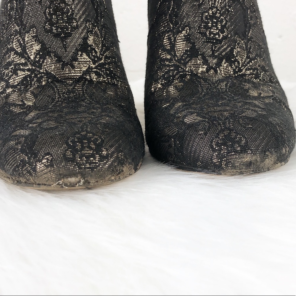 MARC FISHER Newbia Floral Brocade Booties Black - Picture 4 of 8